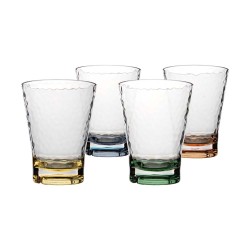 Verres à Eau Pastel Arbois - 350 ml | Lot de 4 Verres Colorés Résistants