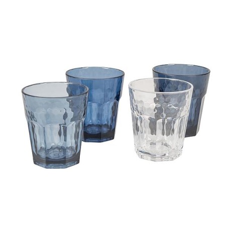 Verres à eau - bleu - 200 ml - 4 pièces