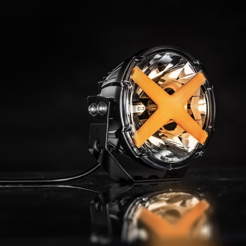 PHARE LED X-TYPE 7" CROIX ORANGE