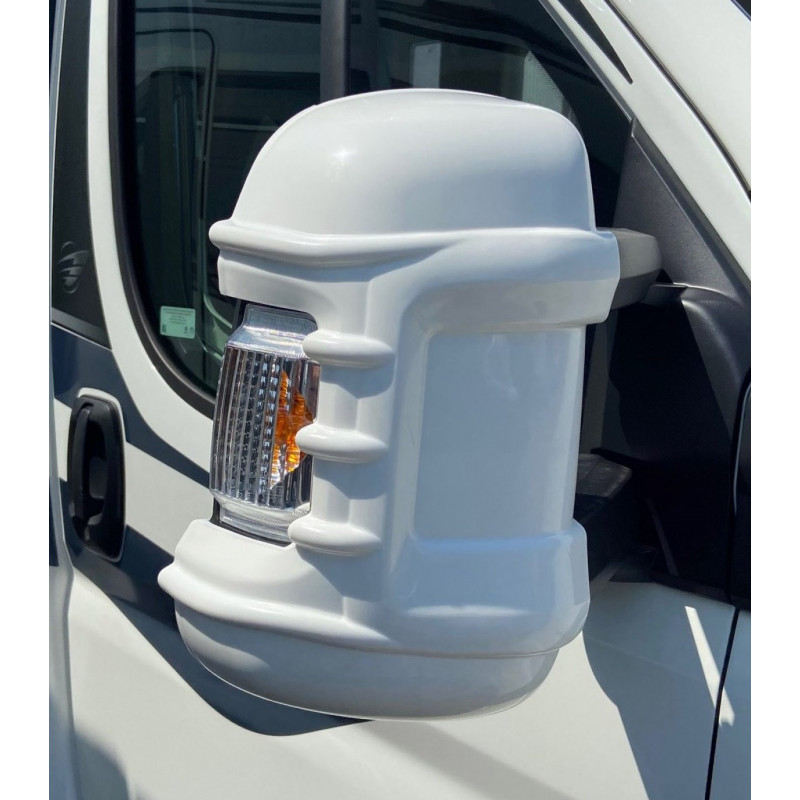 Coque protection rétroviseur bras long Ducato blanc jusqu'à 2025 x 2 - M4268