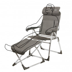Repose-pieds Classic Gris - Ergonomique, Compact et Polyvalent