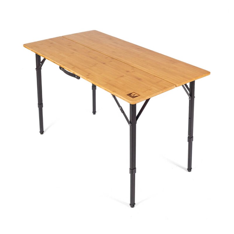 Table de Camping VICKYWOOD Bambou - Robuste et Légère pour Camping et Pique-niques