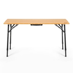 Table de Camping VICKYWOOD Bambou - Robuste et Légère pour Camping et Pique-niques