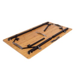 Table de Camping VICKYWOOD Bambou - Robuste et Légère pour Camping et Pique-niques