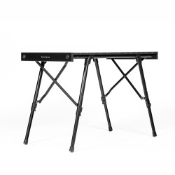 Table de Camping VICKYWOOD Alu Ultralight Noir - Pliable et Réglable en Hauteur