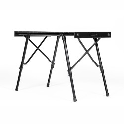 Table de Camping VICKYWOOD Alu Ultralight Noir - Pliable et Réglable en Hauteur