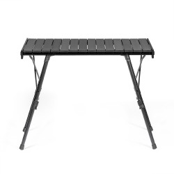 Table de Camping VICKYWOOD Alu Ultralight Noir - Pliable et Réglable en Hauteur