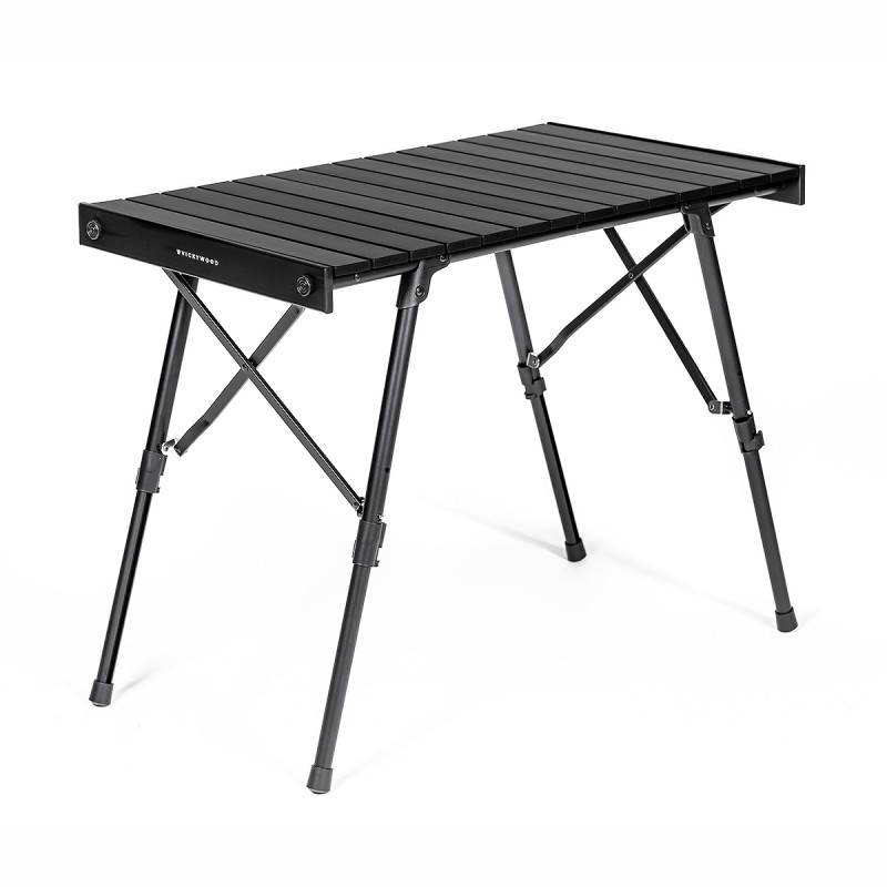 Table de Camping VICKYWOOD Alu Ultralight Noir - Pliable et Réglable en Hauteur