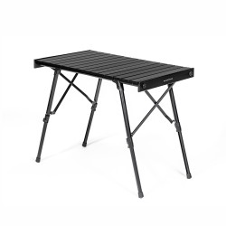 Table de Camping VICKYWOOD Alu Ultralight Noir - Pliable et Réglable en Hauteur