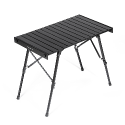 Table de Camping VICKYWOOD Alu Ultralight Noir - Pliable et Réglable en Hauteur