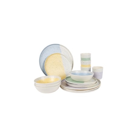 Vaisselle Pastel Annecy - Melamine - 16 pcs - Bo-Camp