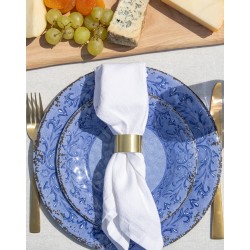 ASSIETTE STONE LINE - MELAMINE - Ø 27CM - 1 PC (Turquoise / Azur / Sable) - Gimex