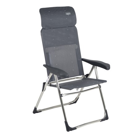 Fauteuil Classic Compact avec Appui-tête Crespo Plat Gris - Confort et Compacité