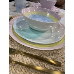 VAISSELLE PASTEL BARFLEUR - MELAMINE - 12 PCS | Résistante et Élégante