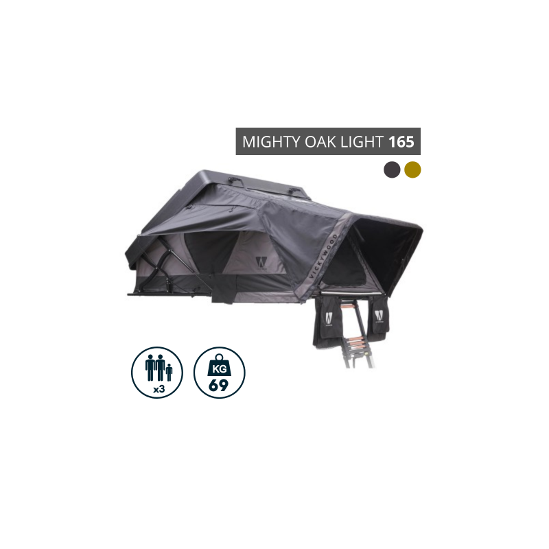 Tente de Toit Hybride Légère MIGHTY OAK LIGHT - 69 kg, Confort et Facilité d'Installation