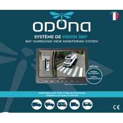 Système Caméra 360° Drone View 5 HDMI (Coques Blanches + Écran 10'')