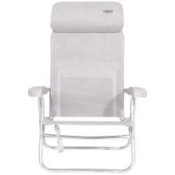 Fauteuil de plage avec appuie-tête Crespo – Chaise réglable 7 positions compacte