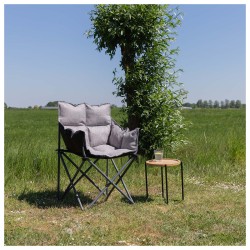 Chaise pliable Montpellier grise – Confort, élégance et portabilité