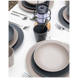 Vaisselle Folkestone - Mélamine - beige gris - 16 pièces | Bo-Camp Urban Outdoor