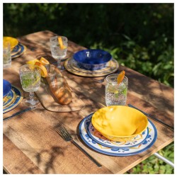 Service de vaisselle Sicilian - 16 pièces en mélamine | Bo-Camp