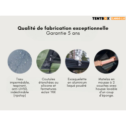 Tente de Toit TentBox Cargo 2.0 – robuste, rapide et ultra-fonctionnelle