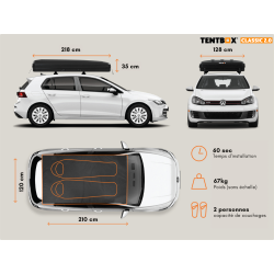 Tente de Toit Tentbox Classic 2.0 – Confort, rapidité et robustesse pour vos aventures