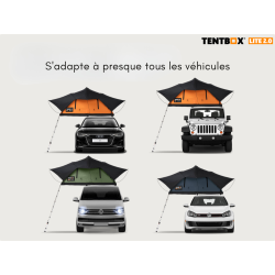 Tente de Toit TentBox Lite 2.0 – compacte, légère et facile à installer
