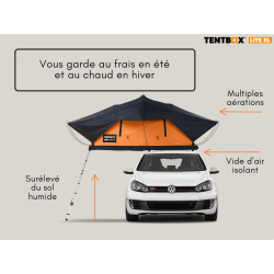 Tente de Toit TentBox Lite XL – familiale, spacieuse et rapide à installer