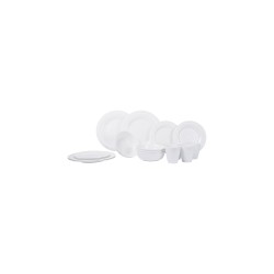 Vaisselle Pastel Royal Line – Mélamine Blanc – 16 pièces | Service incassable et élégant