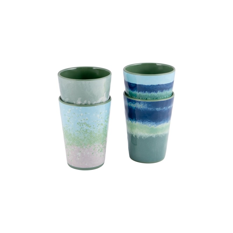 Verres à eau Halo en mélamine – Set de 4 gobelets Ø8,5 cm incassables et légers