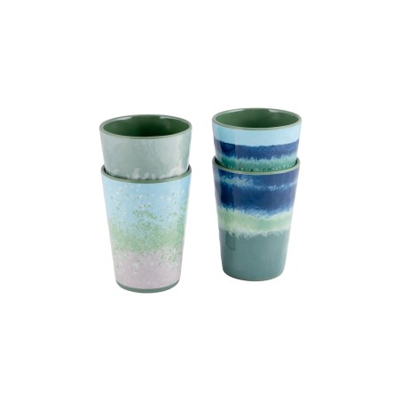 Verres à eau Halo en mélamine – Set de 4 gobelets Ø8,5 cm incassables et légers