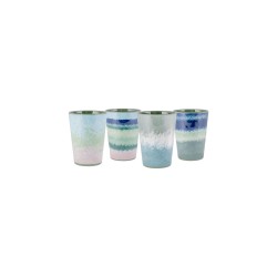 Verres à eau Halo en mélamine – Set de 4 gobelets Ø8,5 cm incassables et légers
