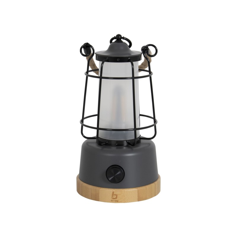 Lampe lanterne Harlington 370 lm – Rechargeable & design bambou