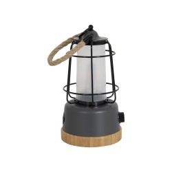 Lampe lanterne Harlington 370 lm – Rechargeable & design bambou