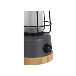 Lampe lanterne Harlington 370 lm – Rechargeable & design bambou