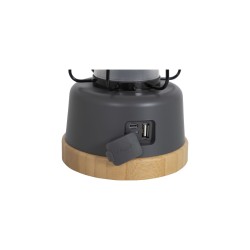 Lampe lanterne Harlington 370 lm – Rechargeable & design bambou