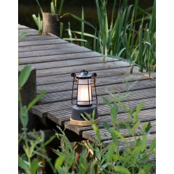 Lampe lanterne Harlington 370 lm – Rechargeable & design bambou