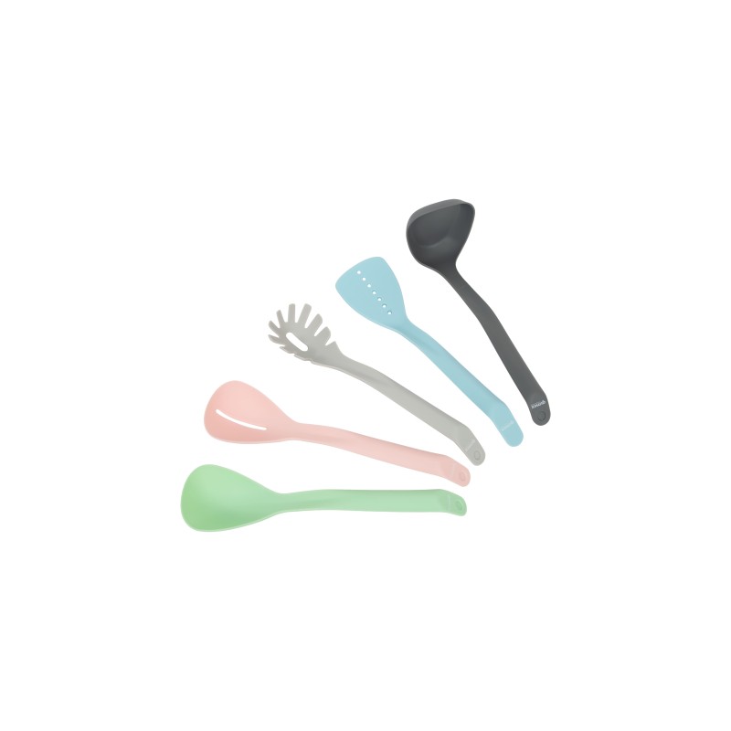 Set de spatules de cuisine Pastel – 5 pièces – Ustensiles colorés et pratiques pour une cuisine tendance