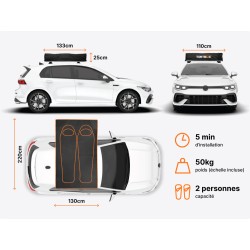 Tente de Toit Tentbox Lite | Tente de toit légère 2 personnes